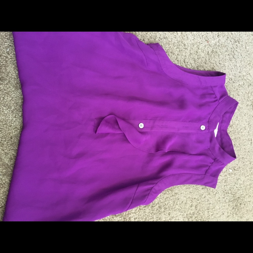 Ruffle Purple Shirt  Sz small